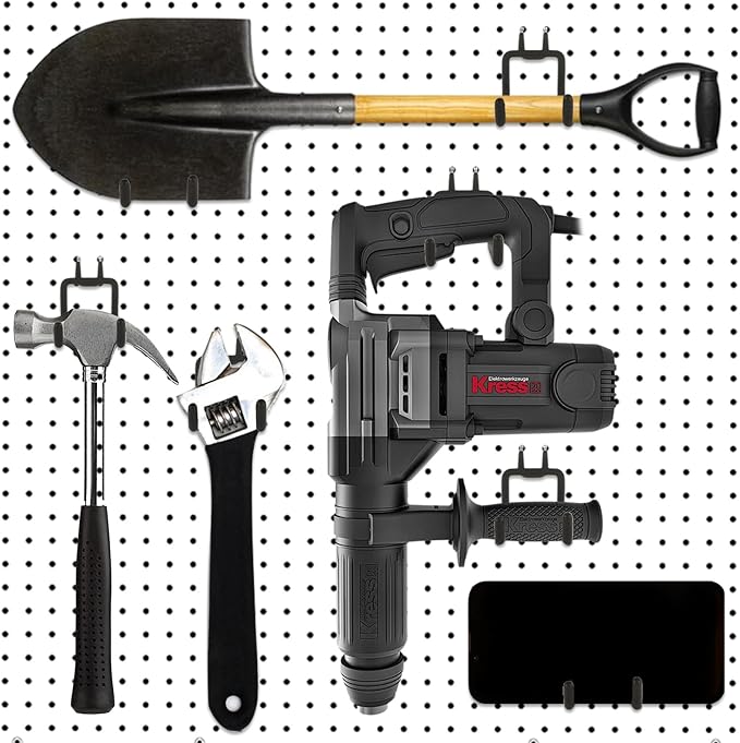 8-Pack Pegboard Hooks, Heavy Duty Metal Peg Board Shelving Hooks Fit 1/4" Pegboards, Peg Board Tool Utility Hooks & Hangers for Craft Room Garage Workbench Office