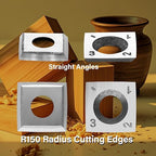 14mm Square Carbide Inserts Cutters Knives Blades with Radius 14×14×2.0mm-R150-30°for Woodworking Spiral/Helical Planer Cutter Head or Lathe Turning 10pcs