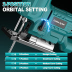 Cordless Jig Saw with Battery & Charger, Jigsaw Tool for Makita 18V Battery, with LED Light, Varible Speed, Bevel Angle (0°-45°), 3-Position Orbital Jig Saw for Wood PVC Metal Cutting