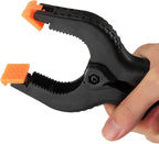 MOUYAT 20 Pack 6 Inch Plastic Spring Clamps, Heavy Duty Spring Clamps, Strong Backdrops Clamps for Woodworking, Canvas, DIY Projects, Photo Studios, Black
