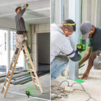 3 - Plumb Dot Laser Leveler Tool (No Laser Line), Huepar 3 Spots Laser Self-Leveling Green Plumb Bob for Soldering and Points Reference Positioning, 197Ft Working Range, Battery Included - 9300G