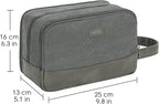 WANDF Travel Toiletry Bag for Men Large Toiletries Shaving Bag Water Resistant Hanging Dopp Kit Travel Accessories Bag for Women Men (Grey)