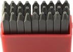 27pcs Heavy Duty Steel Stamp Uppercase Reverse Letters 1/16 1.5mm Hand Stamping Character Mark Code Alphabet Punch Kit for Bracelet Ring Jewelry Sheet Metal Plate Making Mold Die
