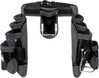 FUERI Leather Tool Belt Bag Men Pouch Heavy Duty Tools Pouches Organizer for Carpenter Construction Electrician Belts Bags Holder (16 Pocket Black, Adjustable)