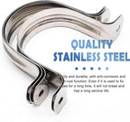 Nge 2.5inch Rigid Pipe Strap Clamp-Two Hole Strap-U Bracket Tube Clip-Stainless Steel Heavy Duty Pipe Fasten Holder-Secures Conduit,10Pcs(76mm)