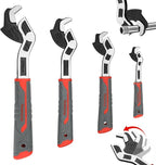 Multifunctional Self locking Wrench, Self Adjusting Pipe Wrench, 6 8 10 12 Inch Self Locking Adjustable Wrench, Non-Slip Handle, Chrome Vanadium Alloy Steel