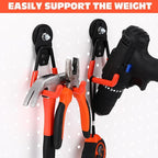 Landhoow Large Magnetic Hooks Heavy Duty Garage Magnet Hooks Strong Storage Utility Magnetic Hangers with Anti Slip Rubber Coating for Indoor and Outdoor Hanging(Orange,14 Pcs)