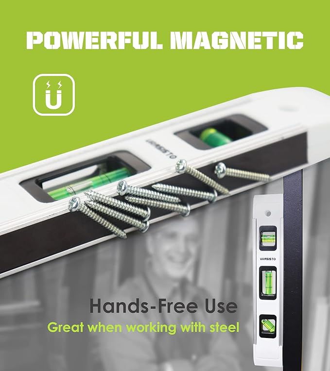 Torpedo Level 9-INCH Level with 45°/90°/180° Bubbles, Small Measuring Tool(2 Pack)