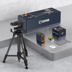 CIGMAN Laser Level with Tripod, (36.6 inch) 100Ft Self-Leveling Green Cross Line Laser, 150° Vertical Beam,Outdoor & Indoor Use – Picture Hanging, Tiling, Construction – Battery & Bag Included.