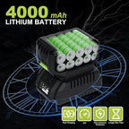 Yougfin Cordless Impact Wrench 1/2 with 550N.M High Torque & Brushless Motor, Power Impact Gun with Li-ion 4.0Ah Battery - Ideal for Automotive Repairs, Home Improvement, Green & Black