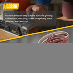 1-1/2 x 12 Inch Sanding Belt, 3 Pcs 80 Grit Aluminum Oxide Knife Sharpener Belts Work Sharpening for Belt Sander Knife Carving Tool Metal Working