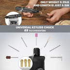 HARDELL Mini Cordless Rotary Tool 4V, 5-Speed Rotary Tool Kit with 69 Accessories, Power Rotary Tool for Cutting, Engraving, Sanding, Drilling, Polishing, Small Wood Carving tool or DIY Crafts(Black)