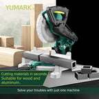 Miter Saw 10-inch Compound Miter Saw 6000RPM Corded Power Wood Circular Saw with Precision Miter Angles, Lightweight Design, 45° Adjustable Table