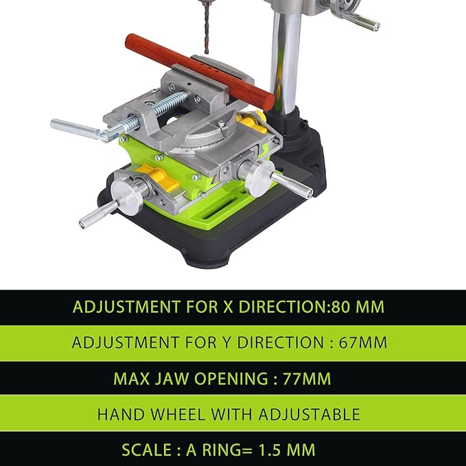 BHTOP Cross Slide Drill Vise 2 Way X-Y Compound Vise, Multifunction Worktable Milling Working Table Milling Machine, Cross Slide Mill Drill Press Milling Vise