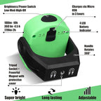 Retisee 3 Pcs 720 Lumens Magnetic Work Light USB Rechargeable LED Flashlight Portable Inspection Light for Car Repair Emergency Lighting Mechanics Workshop (Green)