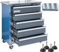 5-Drawer Rolling Tool Chest,Tool Chest on Wheels and Keyed Locking System,Tool Cabinet with Stainless Counter Top and Drawer Liners,Special Link Buckle for Connecting,for Home,Garage