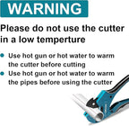 Libraton PVC Cutter 1-5/8", PVC Pipe Cutter, Ratcheting PVC Cutter with Replacement Blade, Plastic Pipe Cutter, ABS Cutter for PVC, PEX PPR Plastic Pipes, Hoses and Plumbing Pipes