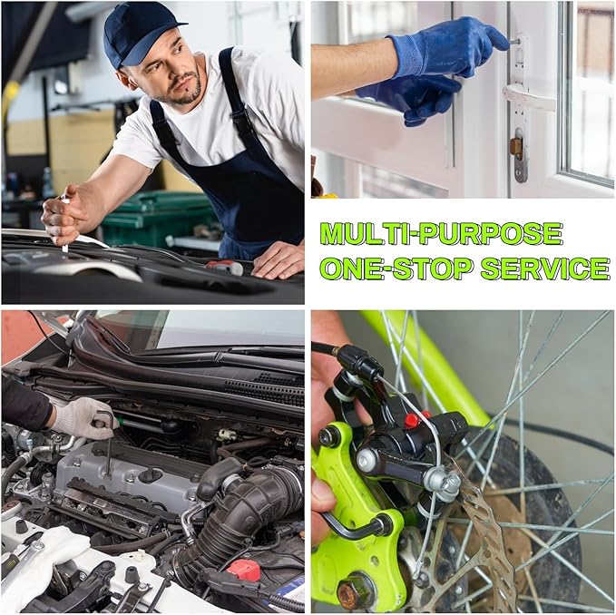 1.5mm Ball End Hex Key Set, 6pcs L-Shaped Allen Wrenches Long Arm, CR-V Steel, Black Oxide Finish, High Torque Repairing Tool for Furniture, Bike, Equipment Maintenance