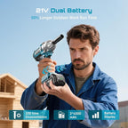 Seesii Impact Wrench 665 FT-LBS(900N.m) 3300IPM 1/2 Impact Gun High Torque Electric Cordless Impact Wrench with 21V 2x4.0Ah Battery 6 Sockets and Case for Home Car Truck Tire Lug Nut Removal Tool Set