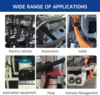 Black Braided Cable Management Sleeves Wire Loom Tubing Cord Protector Self-Wrapping (1“-30Feet)