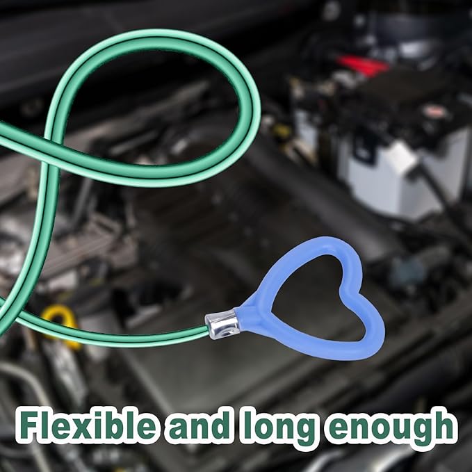 Sunroof Drain Cleaning Tool, 118in Long Wire Pipe Cleaner with 2 Straight Flexible Cleaning Brushes Heart Handle Design Drain Snake Unclogger Hole Cleaner for Auto Car Sunroof Wiper