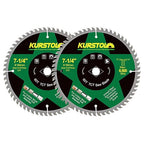 Circular Saw Blade 7-1/4 Inch - 60T ABT Wood Cutting Saw Blade with 5/8” Arbor for Wood, Plastic, Plywood, Particle Boards, Multilayer Boards(2 Pack)