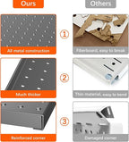 TORACK Metal Pegboard with Peg Board Hooks, Tools Storage Pegboard with Pegboard Hooks, Wall Mounted Storage Bins, Shelves, Tool Organizer Board with Pegs(Black)