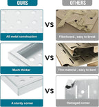 Pegboard Rack Garage Storage Steel Horizontal Peg Board Pack,Steel Pegboard Heavy Duty- 4 Pack 16-Inch X 16-Inch Metal Peg Board Tool Organization Panels(White)