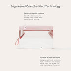 Cadence Parcel - Clear Dopp Kit with Magnetic Closure - Durable and Leak-Resistant Travel Toiletry Kit - Modular Design