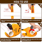 DOMINOX 2PCS PVC Pipe Cutter, Cuts up to 2-1/2" PEX, PVC, PPR, Plastic Hoses& Plumbing Pipes,Ratchet PVC Cutter Tool with SK5 Blade and Aluminum Alloy Body, 2PCS