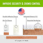 1,000 WristCo Mocha Tyvek Wristbands for Events - Comfortable Tear Resistant Paper Bracelets ID Wrist Bands for Concerts Festivals Admission Party Identification