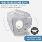 Dust Masks 20PCS, 7 Layers Filter Cover Against PM2.5 Sport Face Mask with One Breathing Valves