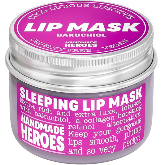 100% Natural Vegan Lip Butter Sleeping Lip Mask, Overnight Lip Moisturizer and Conditioner for Dry Lips. Intensive Lip Balm and Lip Therapy Skin Care with Mango butter (Bakuchiol - Collagen Boosting)-VeraVaultWomen