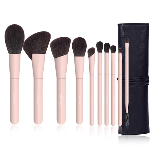 Makeup Brushes 10Pcs Professional Makeup Brush Set Foundation Contour Concealer Blush Highlight Powder Blending Eye Shadow Brush-VeraVaultWomen
