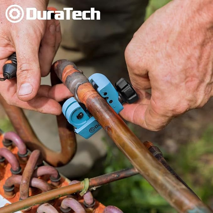 DURATECH Mini Tubing Cutter, for Outer Diameter: 1/8"-3/4"(3-19MM), Copper, Aluminum, Brass And Plastic Tubing Compact Cutter, Replacement Wheel Included