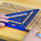 7.5" Magnetic Rafter Square with Jig Block - Multi-Angle Measuring Tool (90° & 180°) for Precise Carpentry & Flatwork(Red) (Black)