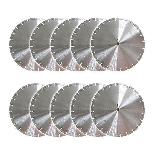 (10 Pack) 14 Inch Diamond Concrete Blade Dry or Wet Cutting Saw Blades for Masonry Brick Block Concrete Stone(14"-10PCS)