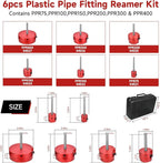 6PC Pvc Pipe Fitting Reamer Kit fit into standard 1/2" drills PVC pipe reamer tool PVC Pipe Fitting Saver Contains PPR75, PPR100, PPR150, PPR200, PPR300 and PPR400