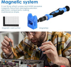 142Pcs Manual Precision Screwdriver Set Ergonomic Electronics Repair Screwdriver with 120 Bits for Repairing Phone Computer Tablet