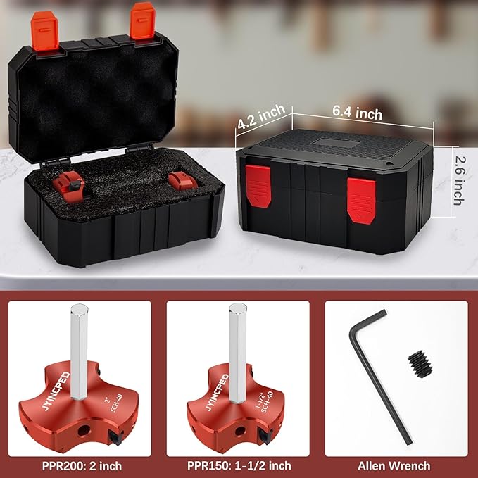 3 Blade PVC Pipe Reamer Kit 1-1/2 inch & 2 Inch,2Pcs Plastic Pipe PVC Reamer Kit Plumbing Tool Socket Saver Fitting Saver for Sch.40 CPVC ABS Socket Hub,with 3/8-Inch Hex Shaft,Fit Standard 1/2" Drill