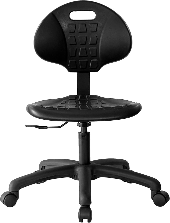 Chair Master (Low Table Chair, Standard Casters - Easy to Clean! Ergonomic Polyurethane Chair. Seat Height Range 15.5"-20.5".