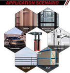 AOBEN Rivet Nut Tool Kit, Nutsert Gun Kit, Upgraded Rivnut Tool with 10 Metric and SAE Madrels, 100 Pcs Rivnuts, and Rugged Carrying Case