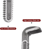 HARFINGTON Pipe Wrench Hook Jaw 14" Plumbing Wrench Replacement Jaws Carbon Steel for 14" Adjustable Wrench