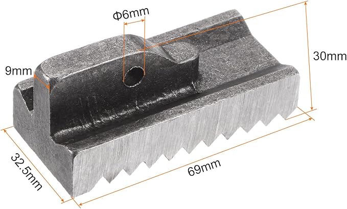 HARFINGTON Pipe Wrench Heel Jaw with Pin Assembly 48" Wrench Replacement High Carbon Steel
