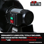 Bucktool 1-1/2HP Dust Collector, 1100 CFM Dust Collector for Woodworking with Movable Base