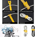 Cable Labels & Reusable Hook and Loop Fastening Ties Set - 30 Pcs Cord or Wire Labels & 30 Pieces Cable Tags for Electronics, Home & Office Cord Management