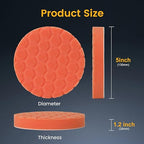 Buffing Polishing Pads - 7Pcs Face for Backing Plate, Car Compound Buffing Sponge Pads and Woolen Cutting Polishing Pad Kit (5 inch)