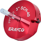 ERAYCO 3" PVC Pipe Reamer, Plastic Pipe Fitting Reamer Tool, Fit into Standard 1/2" Drills, PVC Fitting Saver for SCH40 PVC CPVC ABS Pipe