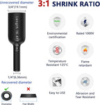 3/4in Heat Shrink Tubing, 5 Ft 3:1 Heat Shrink Tube Dual Wall Adhesive Lined, Waterproof Marine Shrink Wrap Tubing, Electrical Industrial Automotive Sealing Heat Shrink Tubing Kit for Wire Insulation