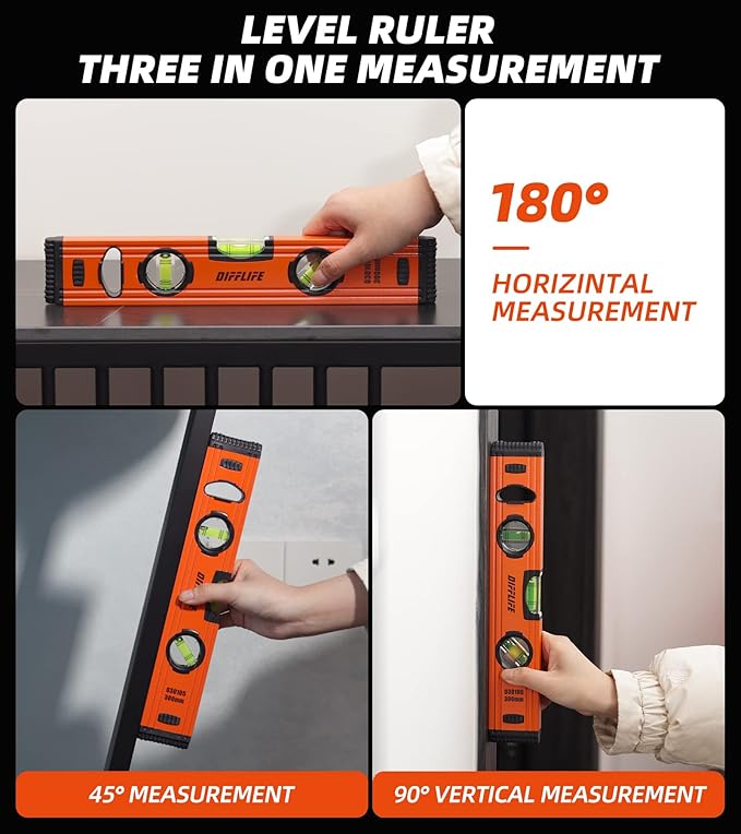 12" Level & Tool Aluminum Reinforced Torpedo Level (12inch)